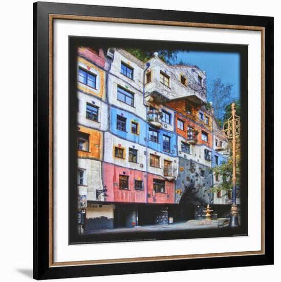 Hundertwasser-House, Vienna-Friedensreich Hundertwasser-Framed Art Print