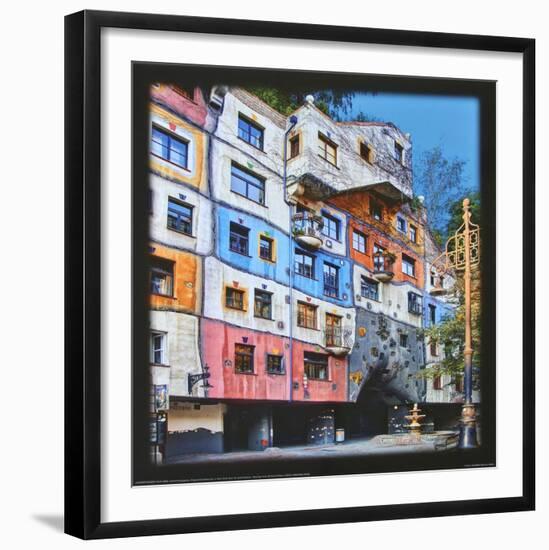 Hundertwasser-House, Vienna-Friedensreich Hundertwasser-Framed Art Print