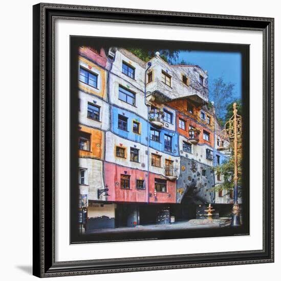 Hundertwasser-House, Vienna-Friedensreich Hundertwasser-Framed Art Print