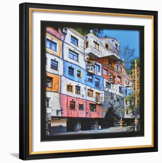 Hundertwasser-House, Vienna-Friedensreich Hundertwasser-Framed Art Print