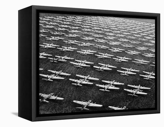 Hundreds of B-29 Flying Fortresses Await Scrap Heap-Bettmann-Framed Premier Image Canvas