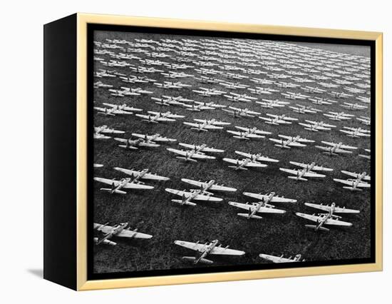 Hundreds of B-29 Flying Fortresses Await Scrap Heap-Bettmann-Framed Premier Image Canvas