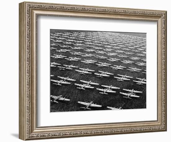 Hundreds of B-29 Flying Fortresses Await Scrap Heap-Bettmann-Framed Photographic Print