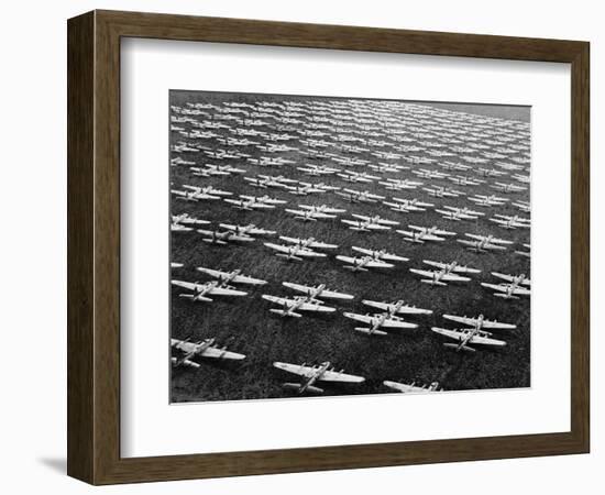 Hundreds of B-29 Flying Fortresses Await Scrap Heap-Bettmann-Framed Photographic Print