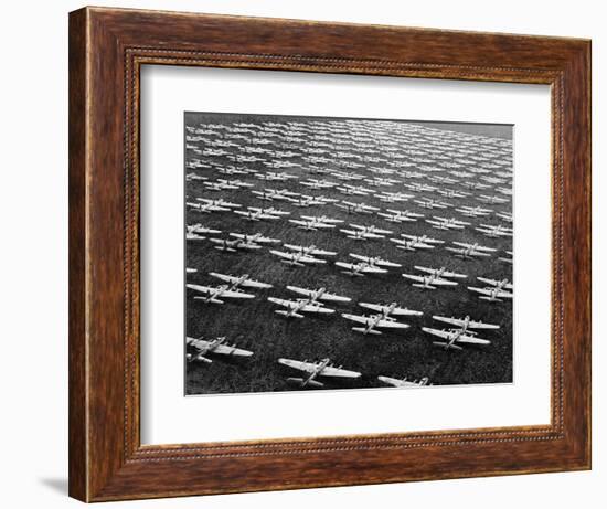 Hundreds of B-29 Flying Fortresses Await Scrap Heap-Bettmann-Framed Photographic Print