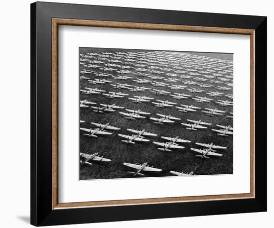 Hundreds of B-29 Flying Fortresses Await Scrap Heap-Bettmann-Framed Photographic Print