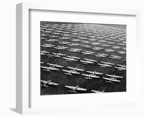 Hundreds of B-29 Flying Fortresses Await Scrap Heap-Bettmann-Framed Photographic Print