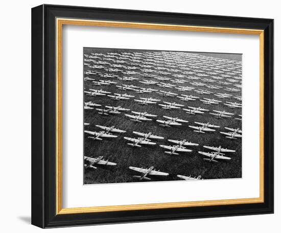 Hundreds of B-29 Flying Fortresses Await Scrap Heap-Bettmann-Framed Photographic Print