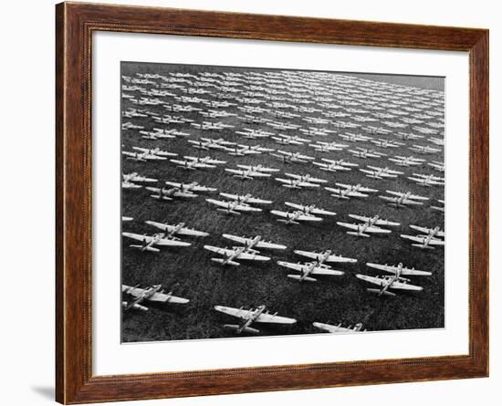 Hundreds of B-29 Flying Fortresses Await Scrap Heap-Bettmann-Framed Photographic Print