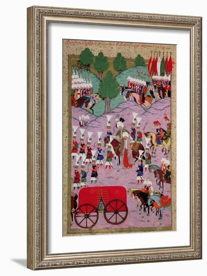 "Hunername" the Army of Suleyman the Magnificent (1494-1566) Leave for Europe-null-Framed Giclee Print