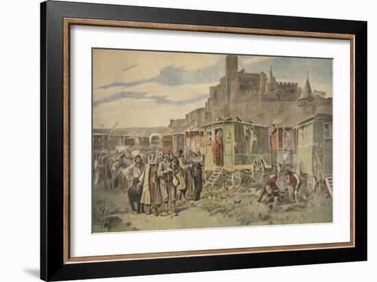 Hungarian Gypsies Outside Carcassonne-French-Framed Giclee Print