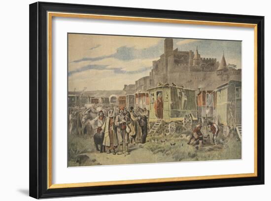 Hungarian Gypsies Outside Carcassonne-French-Framed Giclee Print