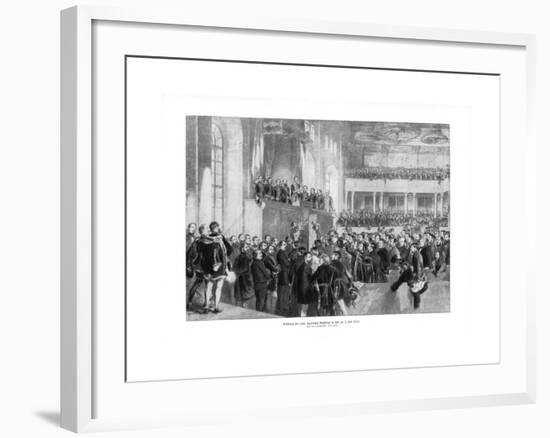 Hungarian Parliament, 1900-Paul Burde-Framed Giclee Print