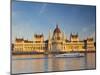 Hungarian Parliament Building and River Danube, Budapest, Hungary-Doug Pearson-Mounted Photographic Print