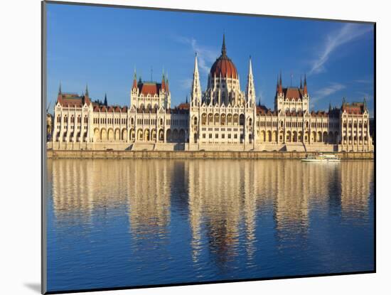 Hungarian Parliament Building and River Danube, Budapest, Hungary-Doug Pearson-Mounted Photographic Print