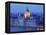 Hungarian Parliament Building at Dusk, Budapest, Hungary-Neil Farrin-Framed Premier Image Canvas