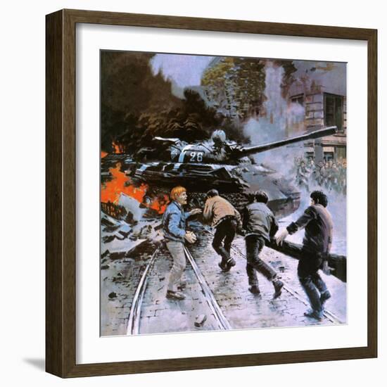 Hungarian Uprising of 1956-Graham Coton-Framed Giclee Print