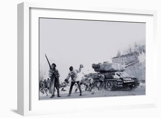 Hungarian Uprising of 1956-Graham Coton-Framed Giclee Print