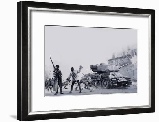 Hungarian Uprising of 1956-Graham Coton-Framed Giclee Print