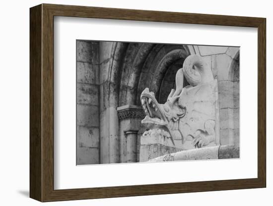 Hungary, Budapest. Dragon statue at Fisherman's Bastion building.-Tom Haseltine-Framed Photographic Print