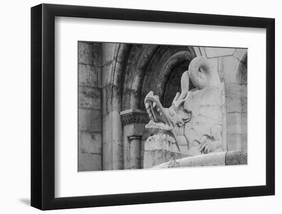 Hungary, Budapest. Dragon statue at Fisherman's Bastion building.-Tom Haseltine-Framed Photographic Print