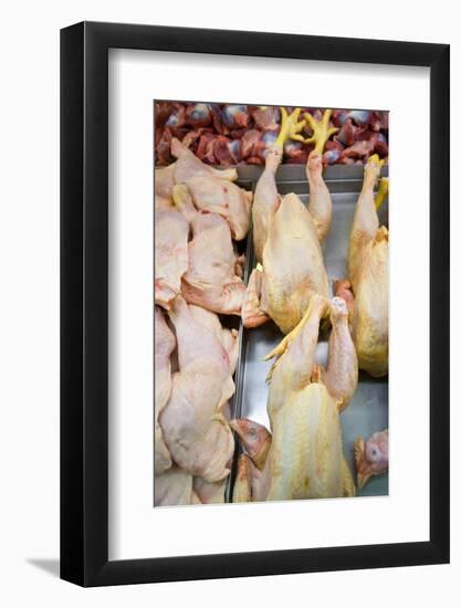 Hungary, Budapest, Pest, Meat Market, Chicken, Detail-Rainer Mirau-Framed Photographic Print