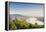 Hungary, Central Hungary, Budapest. Sunrise over Budapest and the Danube from Gellert Hill.-Nick Ledger-Framed Premier Image Canvas