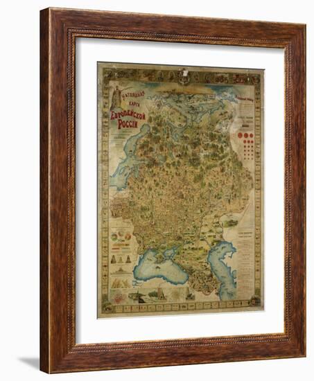 Hungary Map, Warsaw, 1903-null-Framed Giclee Print