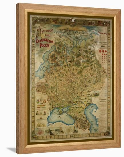 Hungary Map, Warsaw, 1903-null-Framed Premier Image Canvas