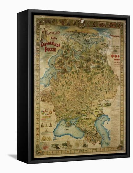 Hungary Map, Warsaw, 1903-null-Framed Premier Image Canvas