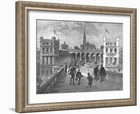 Hungerford Market from the Bridge, 1850-null-Framed Giclee Print