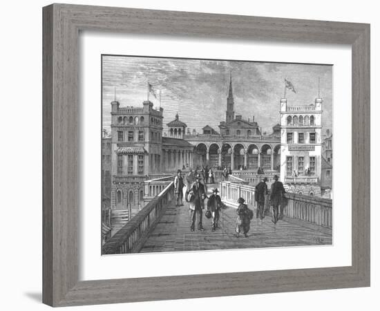 Hungerford Market from the Bridge, 1850-null-Framed Giclee Print