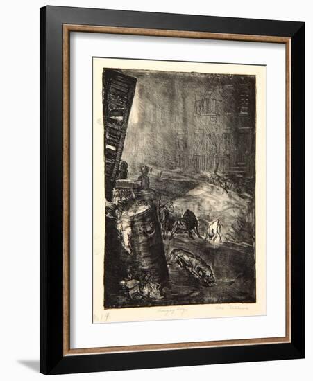 Hungry Dogs, Second Stone, 1916-George Wesley Bellows-Framed Giclee Print