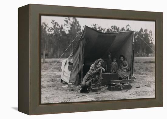 Hungry Mother and Children-Dorothea Lange-Framed Stretched Canvas