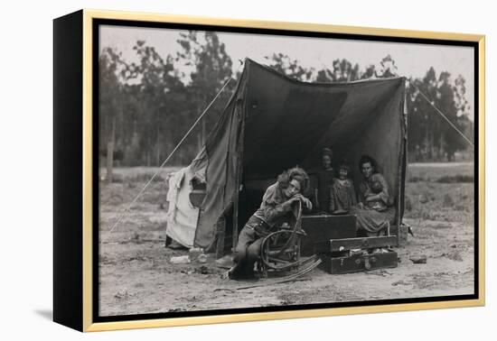 Hungry Mother and Children-Dorothea Lange-Framed Stretched Canvas