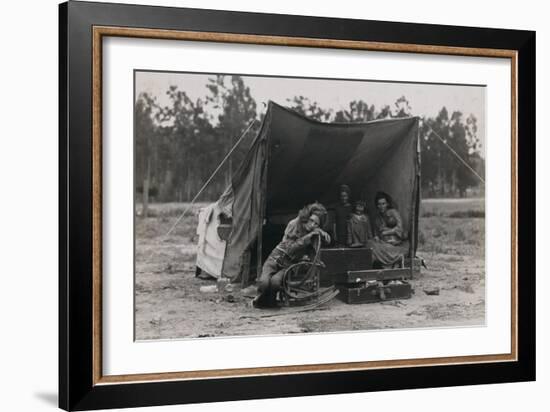 Hungry Mother and Children-Dorothea Lange-Framed Art Print