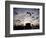 Hungry Seagulls Silhouetted Againt the Sunset in the Harbour at Essaouira, Morocco-Fergus Kennedy-Framed Photographic Print