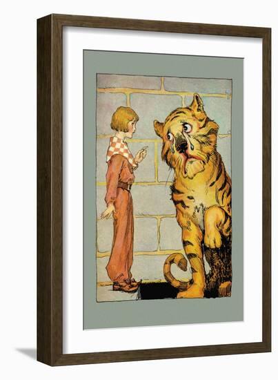 Hungry Tiger and Little Prince-John R. Neill-Framed Art Print