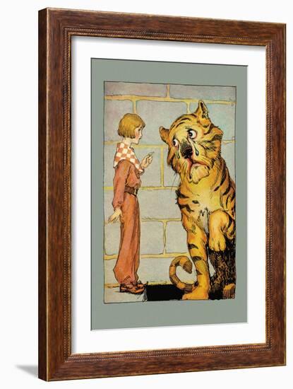 Hungry Tiger and Little Prince-John R. Neill-Framed Art Print