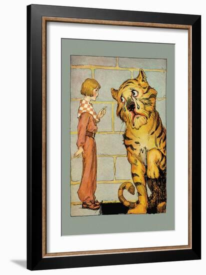 Hungry Tiger and Little Prince-John R. Neill-Framed Art Print