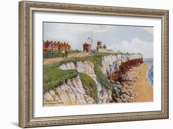 Hunstanton, the Cliffs and Lighthouse-Alfred Robert Quinton-Framed Giclee Print