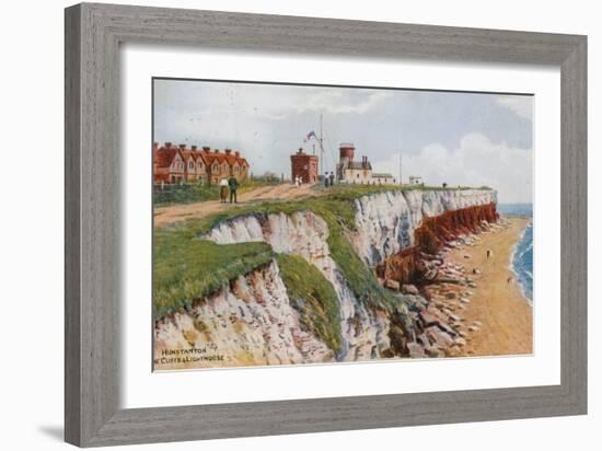 Hunstanton, the Cliffs and Lighthouse-Alfred Robert Quinton-Framed Giclee Print