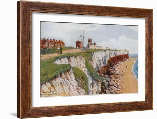 Hunstanton, the Cliffs and Lighthouse-Alfred Robert Quinton-Framed Giclee Print