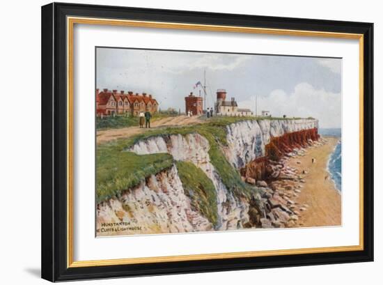 Hunstanton, the Cliffs and Lighthouse-Alfred Robert Quinton-Framed Giclee Print