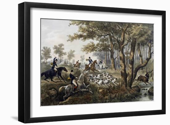 Hunt, Lithograph, France, 19th Century-null-Framed Giclee Print