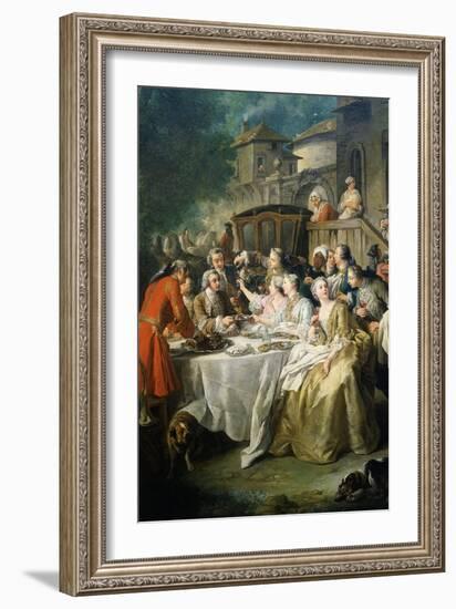 Hunt Luncheon (Un Déjeuner De Chasse), 1737-Jean Francois de Troy-Framed Giclee Print