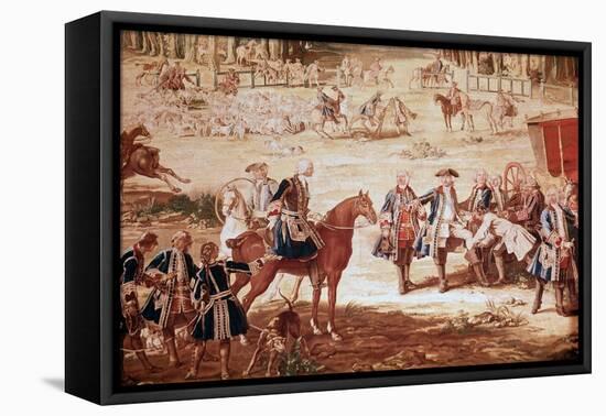 Hunt of Louis XV King Louis XV Hunting in the Forest of Compiegne (The Hunt of Louis XV - Tapestry)-Jean-Baptiste Oudry-Framed Premier Image Canvas