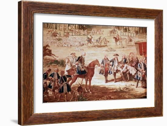 Hunt of Louis XV King Louis XV Hunting in the Forest of Compiegne (The Hunt of Louis XV - Tapestry)-Jean-Baptiste Oudry-Framed Giclee Print