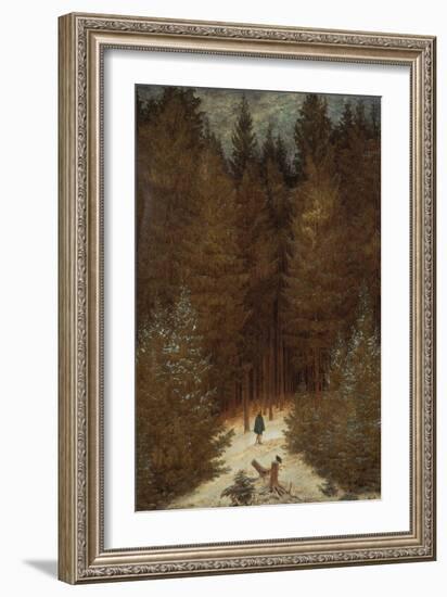 Hunter in the Forest, about 1813/1814-Caspar David Friedrich-Framed Giclee Print