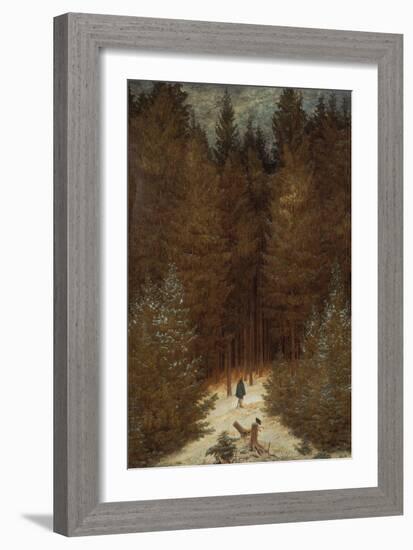 Hunter in the Forest, about 1813/1814-Caspar David Friedrich-Framed Giclee Print